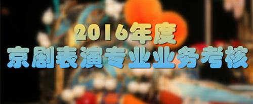 大吊操逼国家京剧院2016年度京剧表演专业业务考...